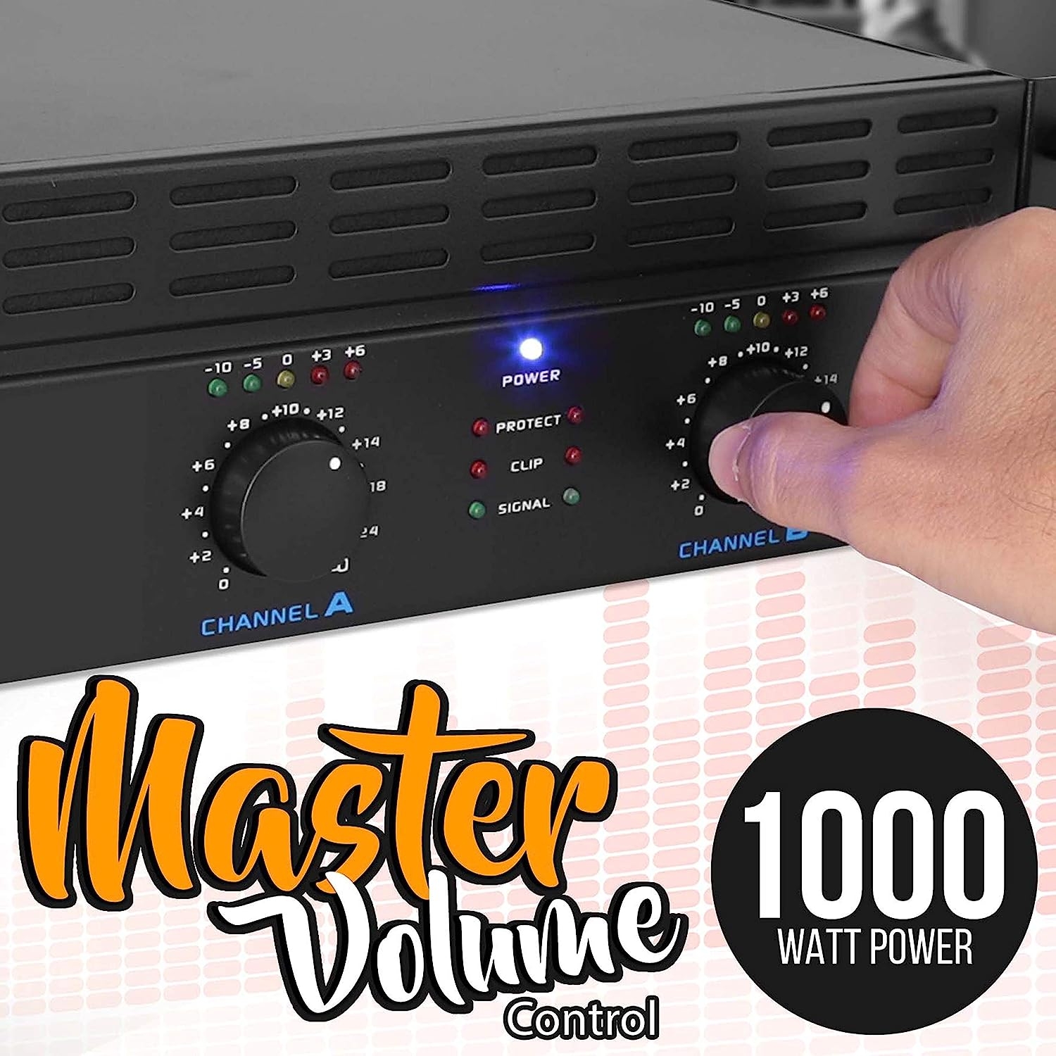 Professional Audio Bluetooth Power Amplifier - 2-Channel Rack Mount Bridgeable, LED Indicators, Shockproof Binding Posts, - Image 3