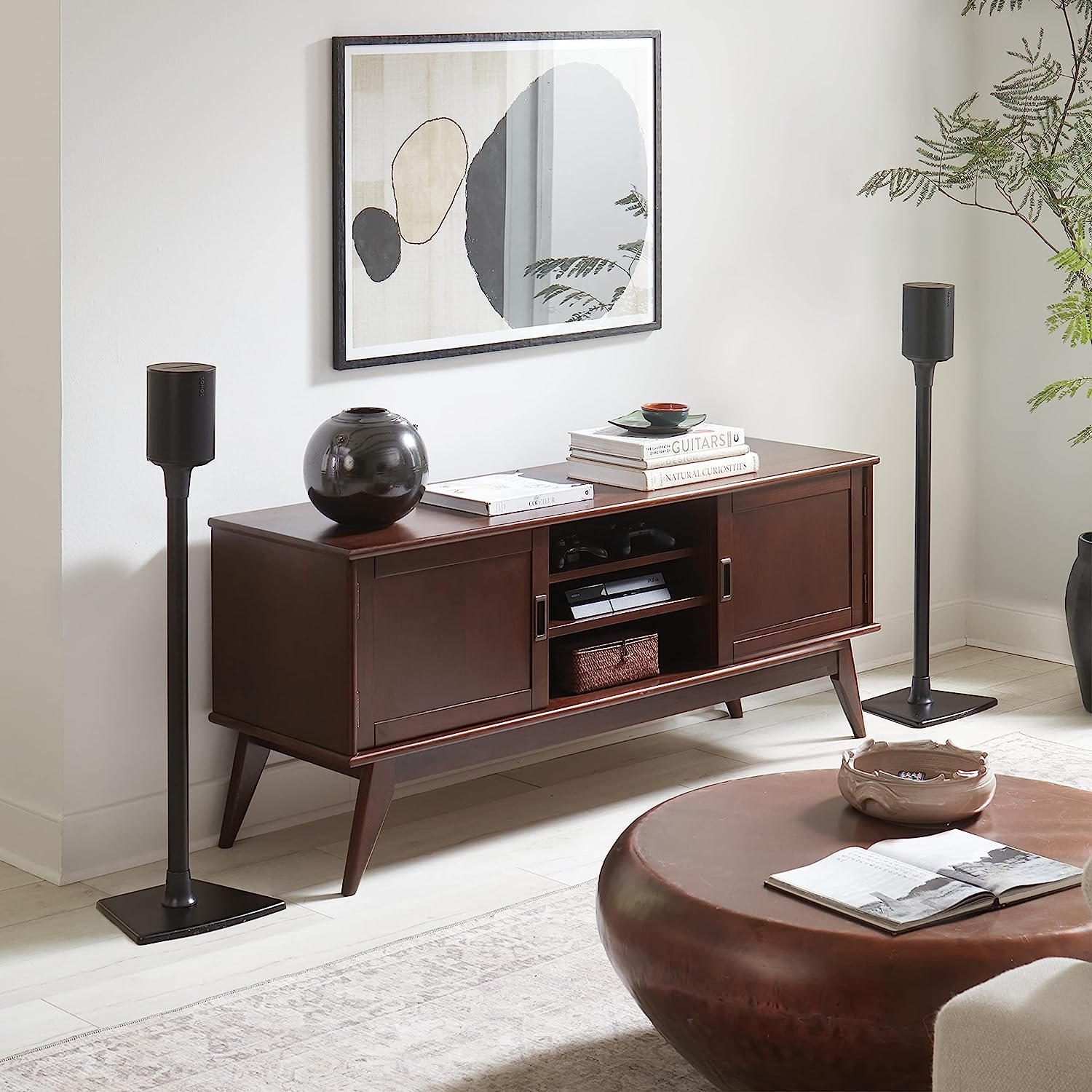 Sanus Speaker Stand for Sonos Era 100™ - Fixed Speaker Stand w/Easy 3 Step Install -Includes All Hardware, Carpet Spikes & - Image 15