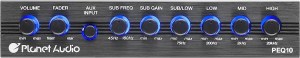 Planet Audio PEQ15 5 Band Pre-Amp Car Audio Equalizer - Half Din, Subwoofer Output with Adjustable Filter, Fixed Bands, Remote