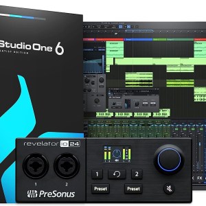 PreSonus Revelator io24 USB-C Compatible Audio Interface with Integrated Loopback Mixer and Effects for Streaming, Podcasting,