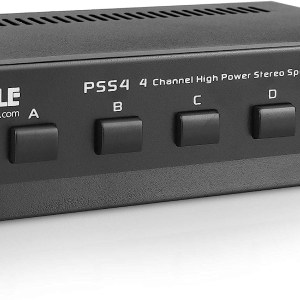 PYLE-HOME PSS4 Premium New and Improved 4 Zone Channel Speaker Switch Selector Switch Box Hub Distribution Box