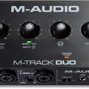 M-Audio M-Track Duo – USB Audio Interface for Recording, Streaming and Podcasting with Dual XLR, Line & DI Inputs, Plus a