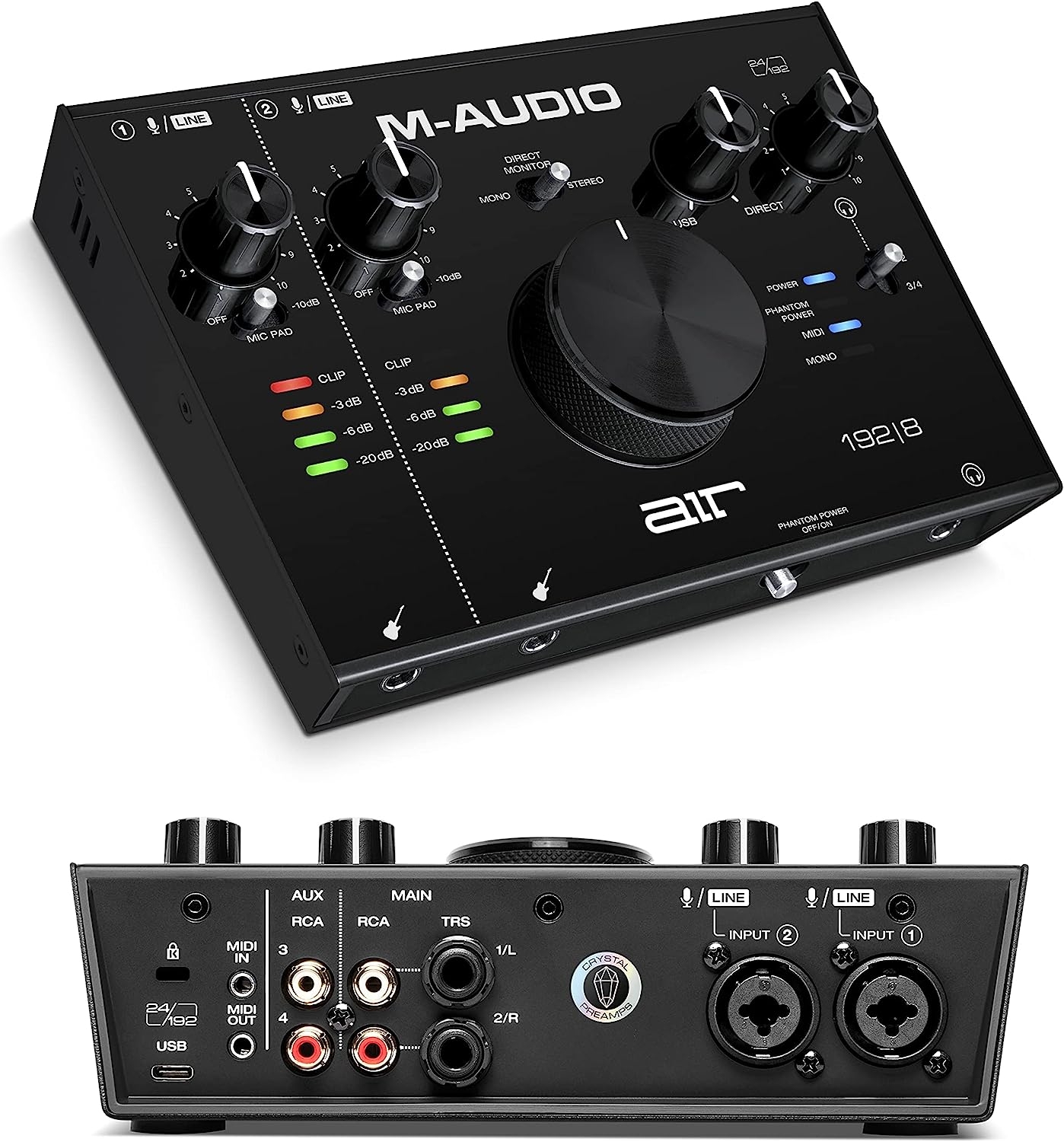M-Audio AIR 192x8 USB C MIDI Audio Interface for Recording Music, Vocal, Guitar with Studio Quality, 2 XLR in, RCA outs and - Image 13