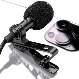YouMic - Small Lavalier Microphone with Clip - Lav Lapel Mic for Camera Phone iPhone iOS Android PC Laptop Video Recording -