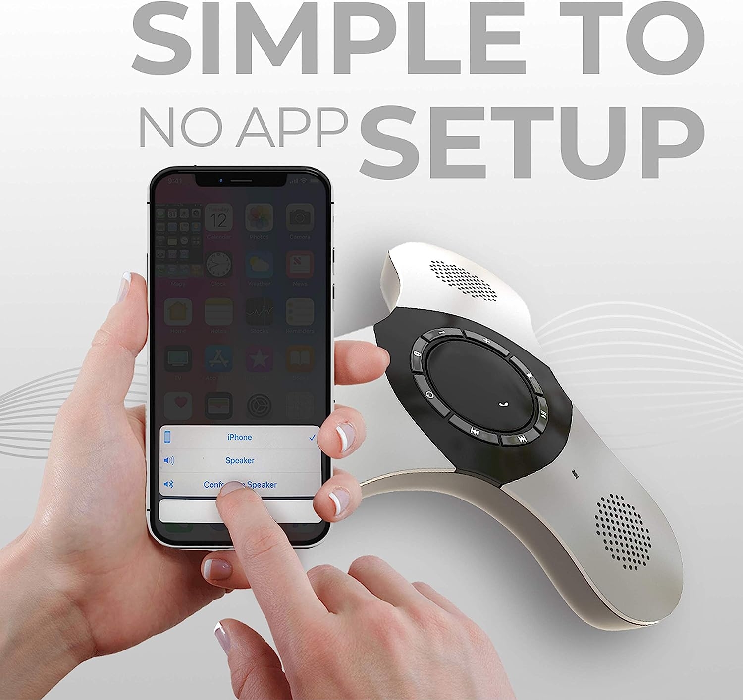 Skywin Bluetooth Conference Speaker with Microphone - Wireless Conference Call USB Speakerphone for Mobile Phone and Computer, - Image 3