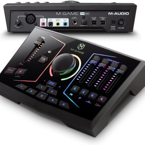 M-Game Solo USB Audio Interface Mixer for Streaming and Gaming with XLR Microphone in, Optical in, Voice FX, Sampler, Lights and