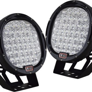 Willpower 2 Pieces 9 inch 294W LED Pods Light Bar Black Round 24000Lm Waterproof Spot Beam Led Work Light Off Road Lights