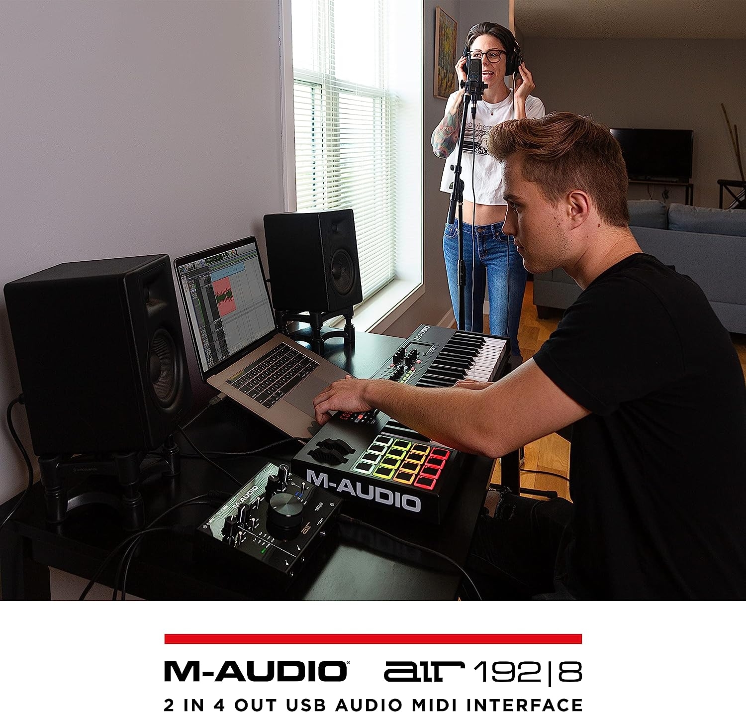 M-Audio AIR 192x8 USB C MIDI Audio Interface for Recording Music, Vocal, Guitar with Studio Quality, 2 XLR in, RCA outs and - Image 23