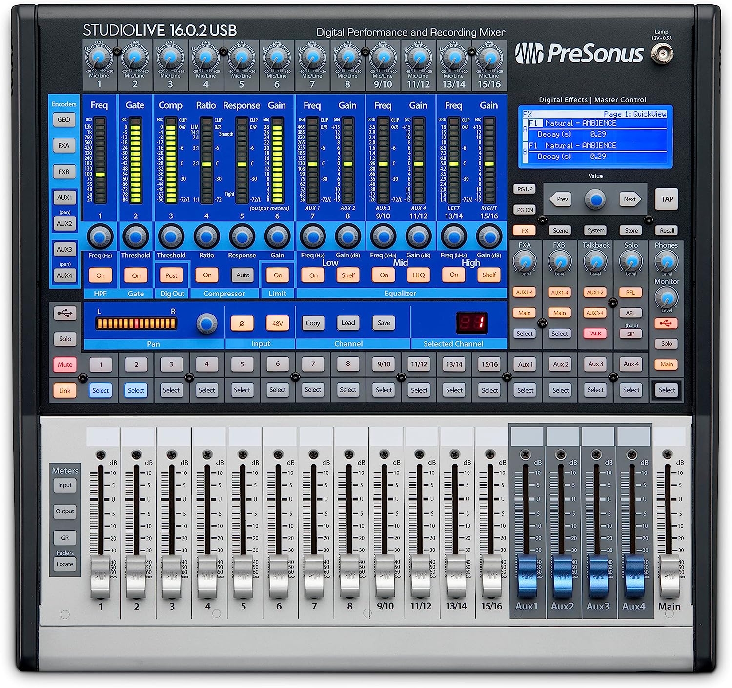 StudioLive 16.0.2 USB 16x2 Performance & Recording Digital Mixer