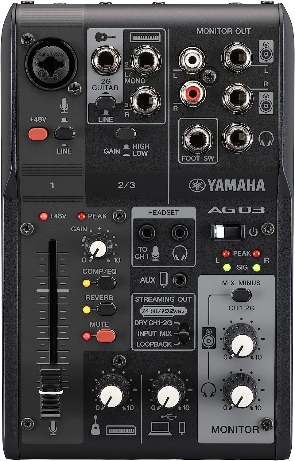 Black 3-Channel Live Streaming Mixer/USB Interface for IOS/Mac/PC - Image 6