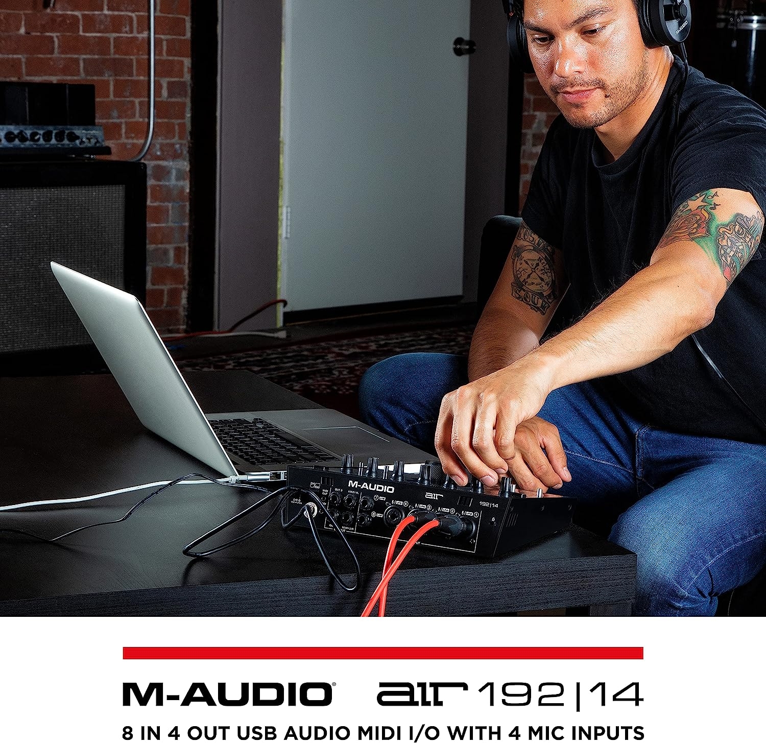 M-Audio AIR 192x8 USB C MIDI Audio Interface for Recording Music, Vocal, Guitar with Studio Quality, 2 XLR in, RCA outs and - Image 8