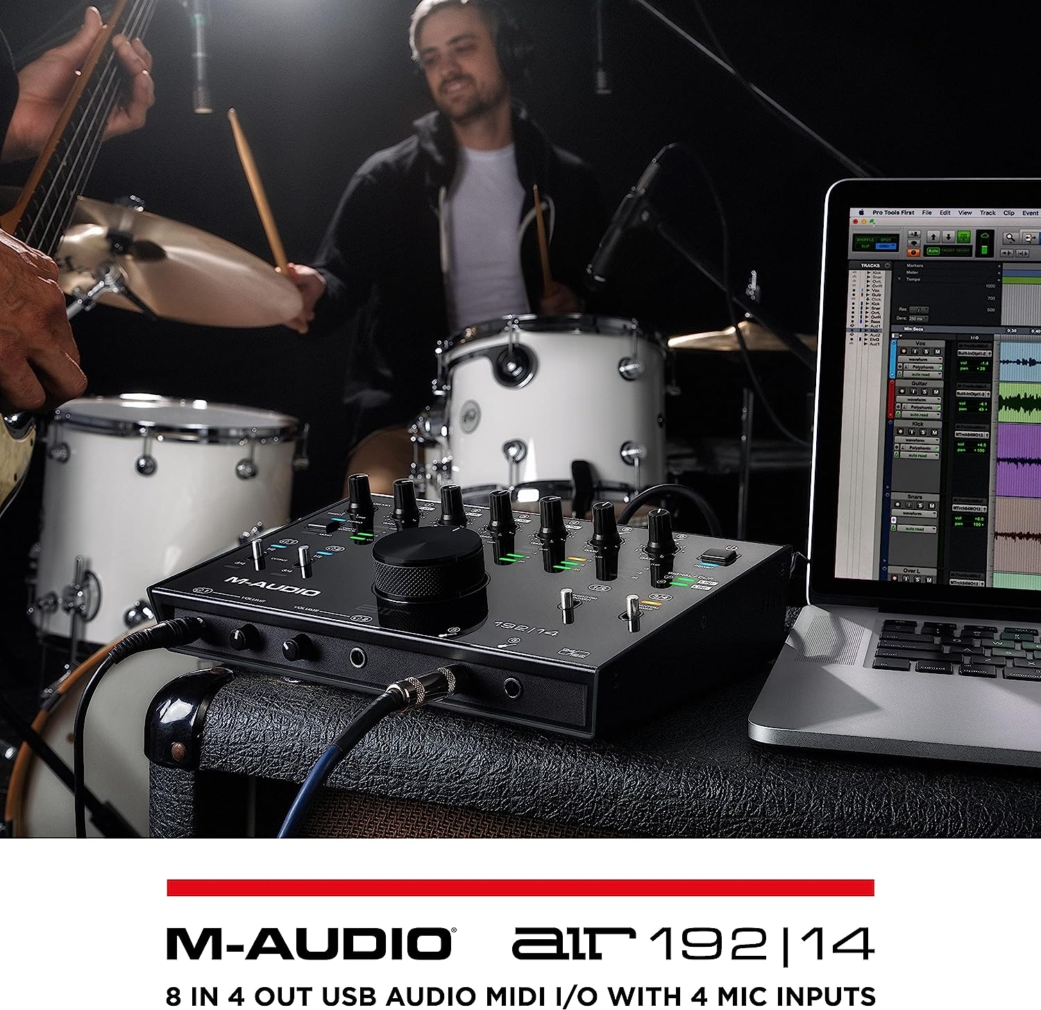 M-Audio AIR 192x8 USB C MIDI Audio Interface for Recording Music, Vocal, Guitar with Studio Quality, 2 XLR in, RCA outs and - Image 7