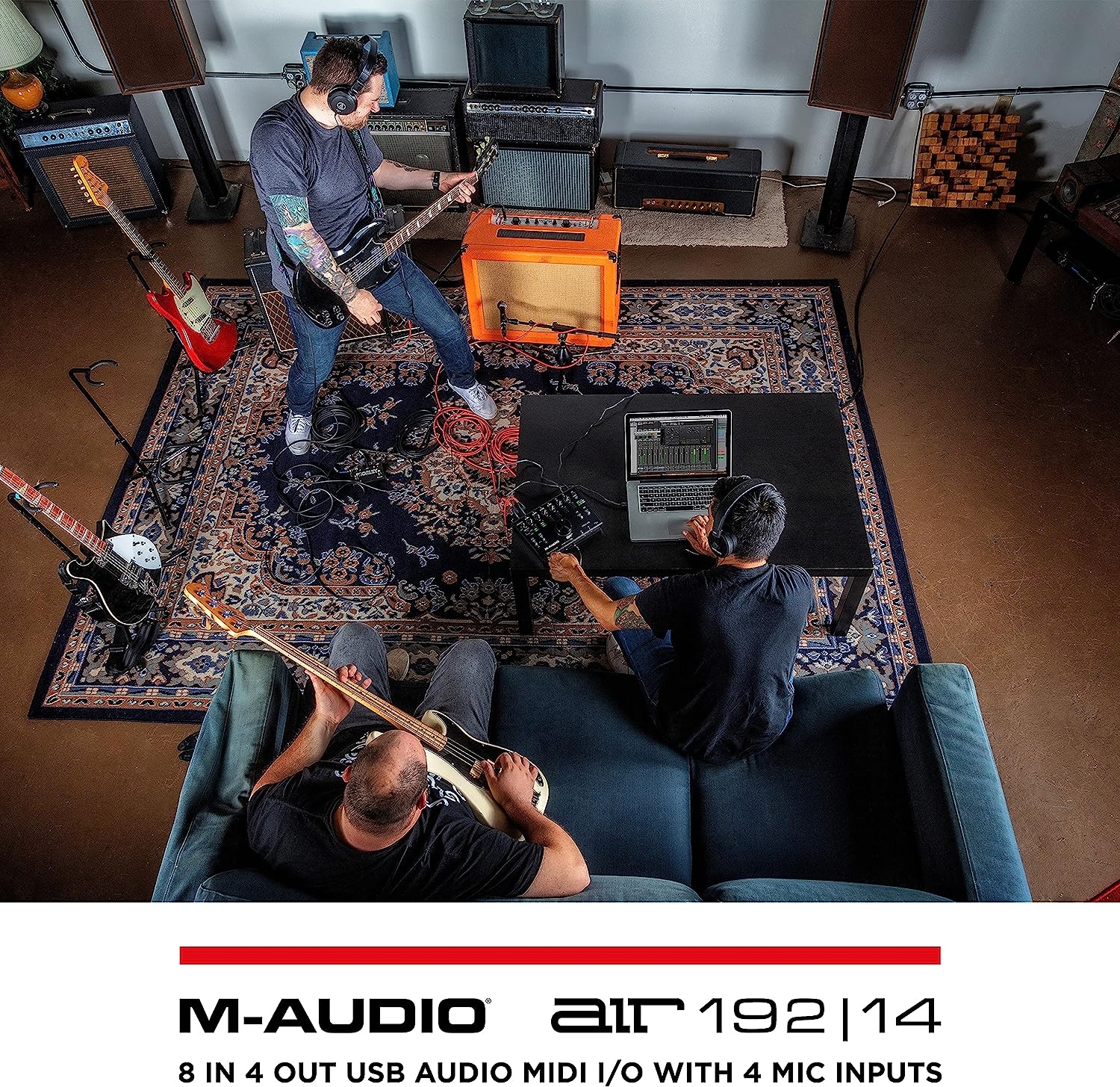 M-Audio AIR 192x8 USB C MIDI Audio Interface for Recording Music, Vocal, Guitar with Studio Quality, 2 XLR in, RCA outs and - Image 12
