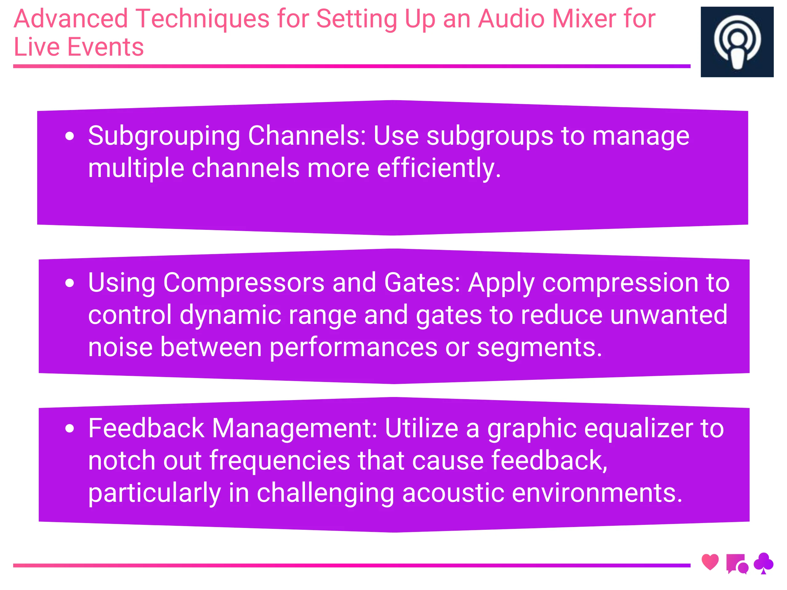 Advanced Techniques for Setting Up an Audio Mixer for Live Events