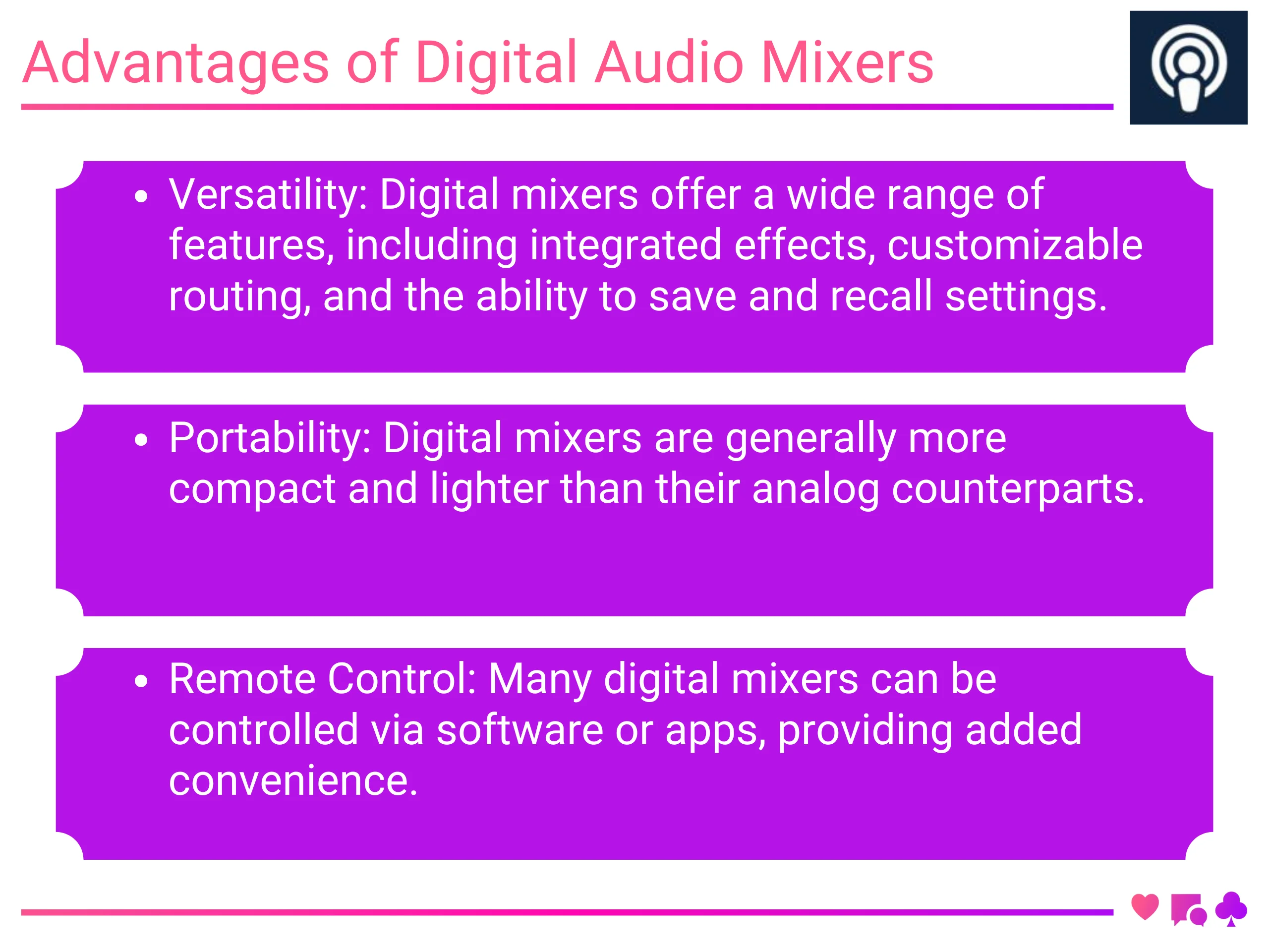 Advantages of Digital Audio Mixers