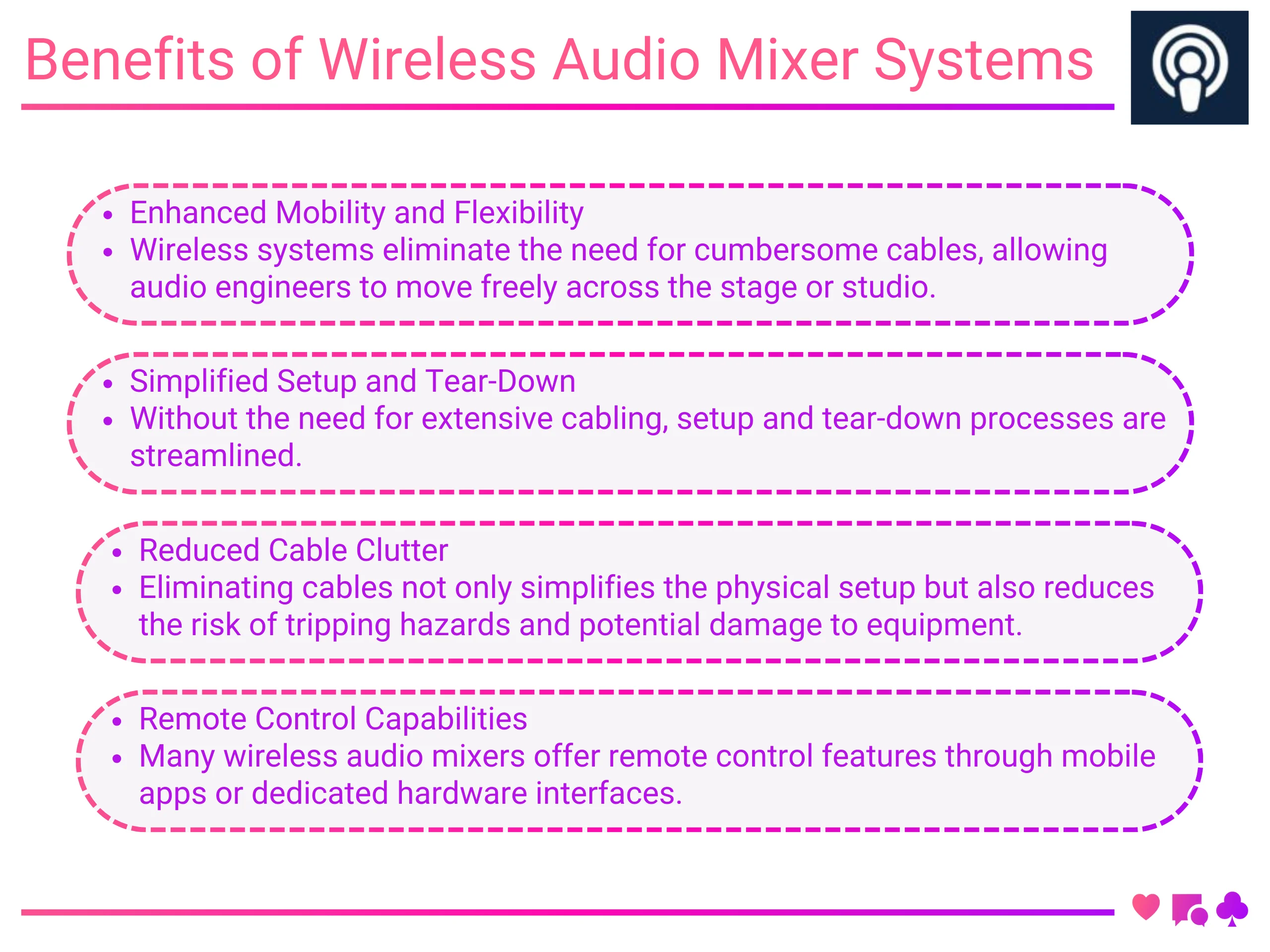 Benefits of Wireless Audio Mixer Systems