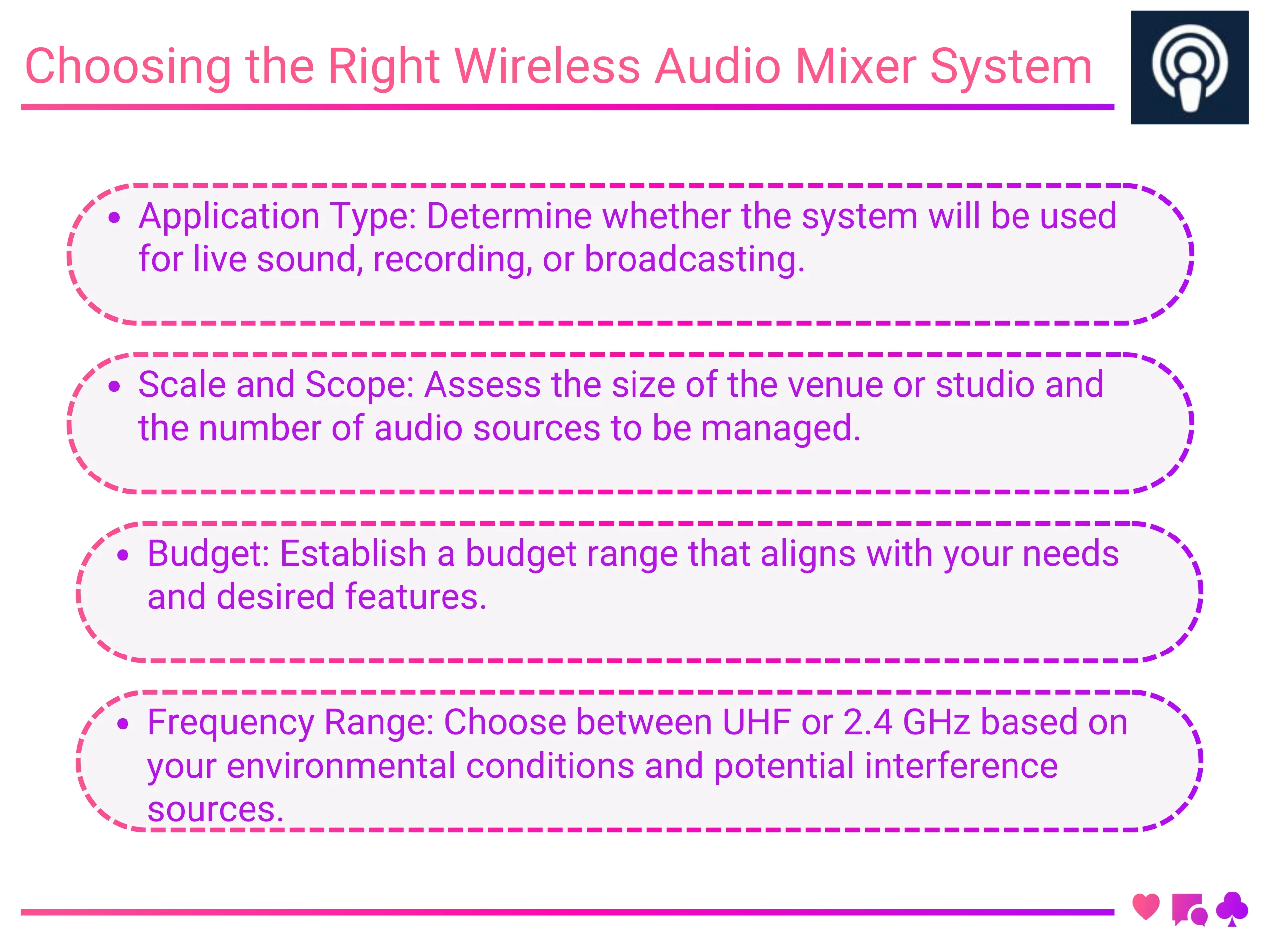 Choosing the Right Wireless Audio Mixer System