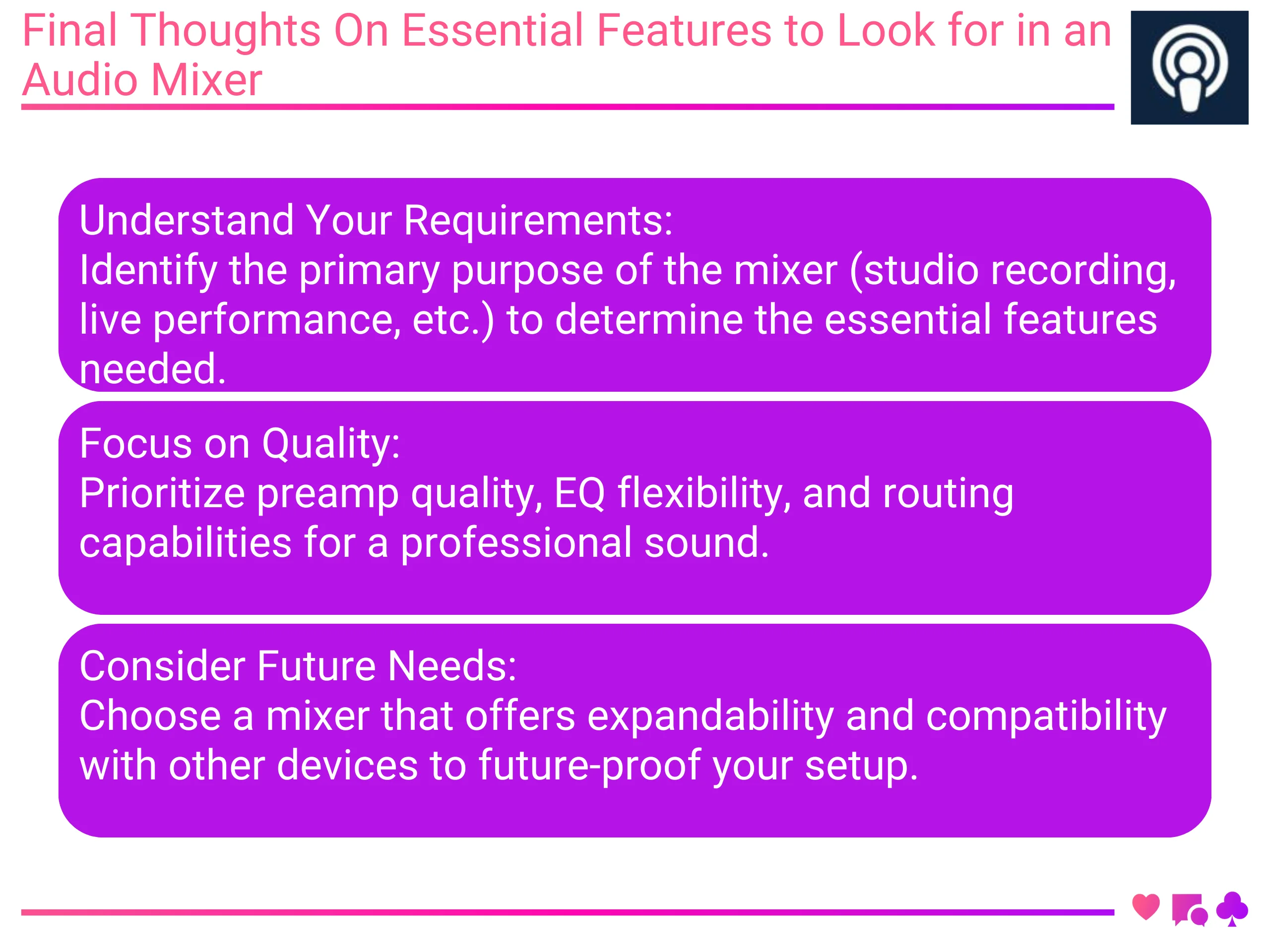 Final Thoughts On Essential Features to Look for in an Audio Mixer