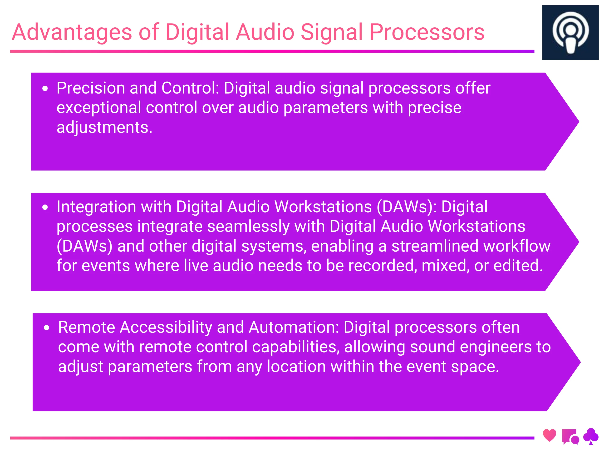 Advantages of Digital Audio Signal Processors