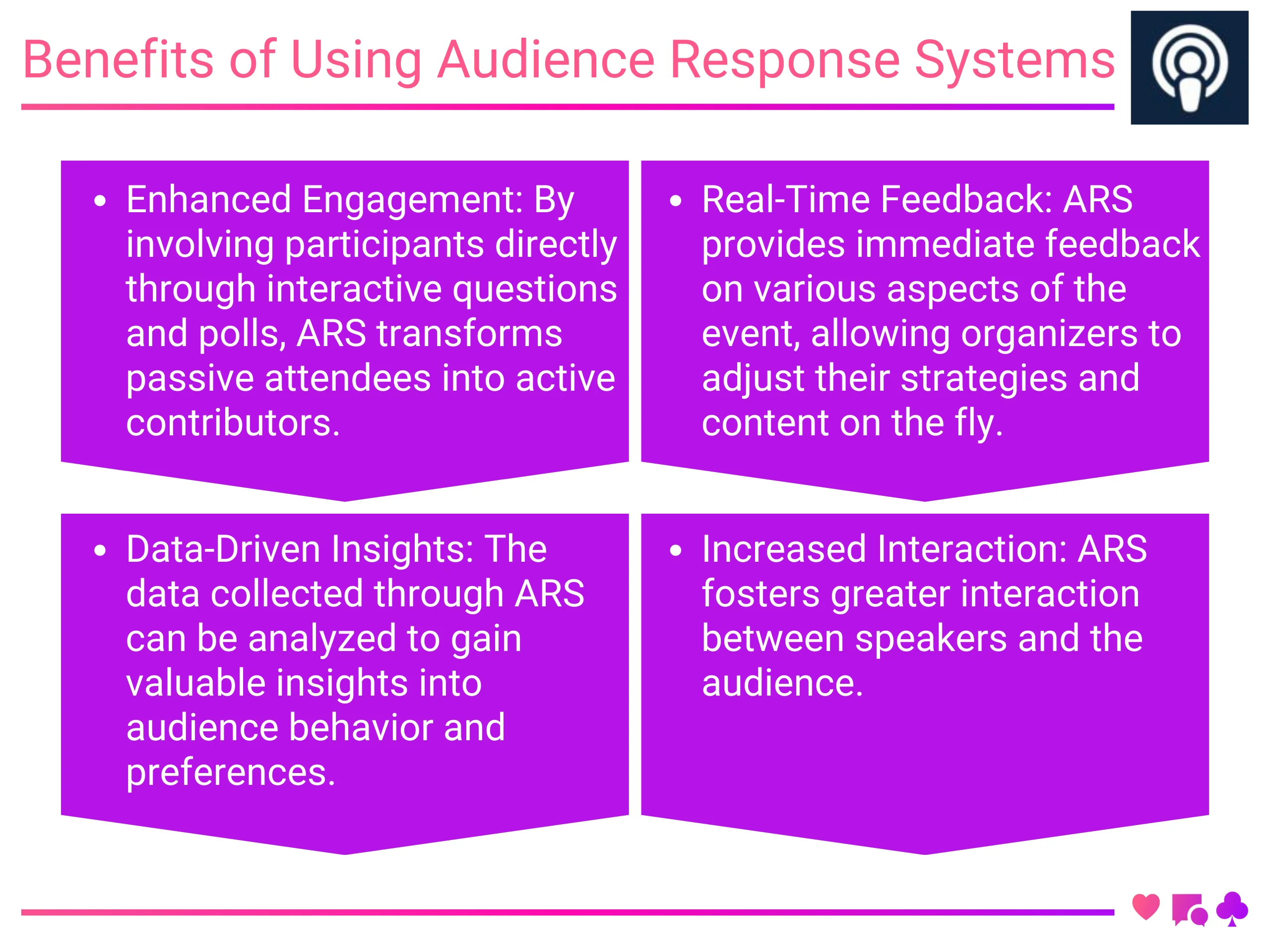Benefits of Using Audience Response Systems