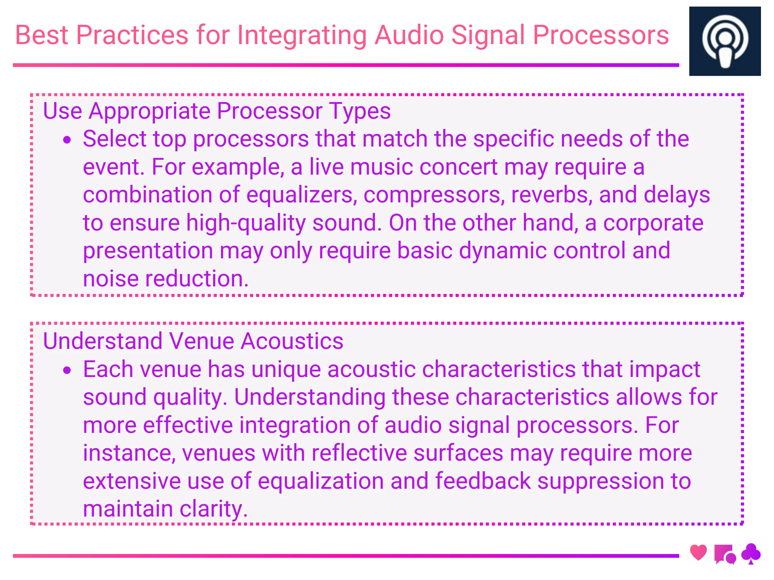 Best Practices for Integrating Audio Signal Processors