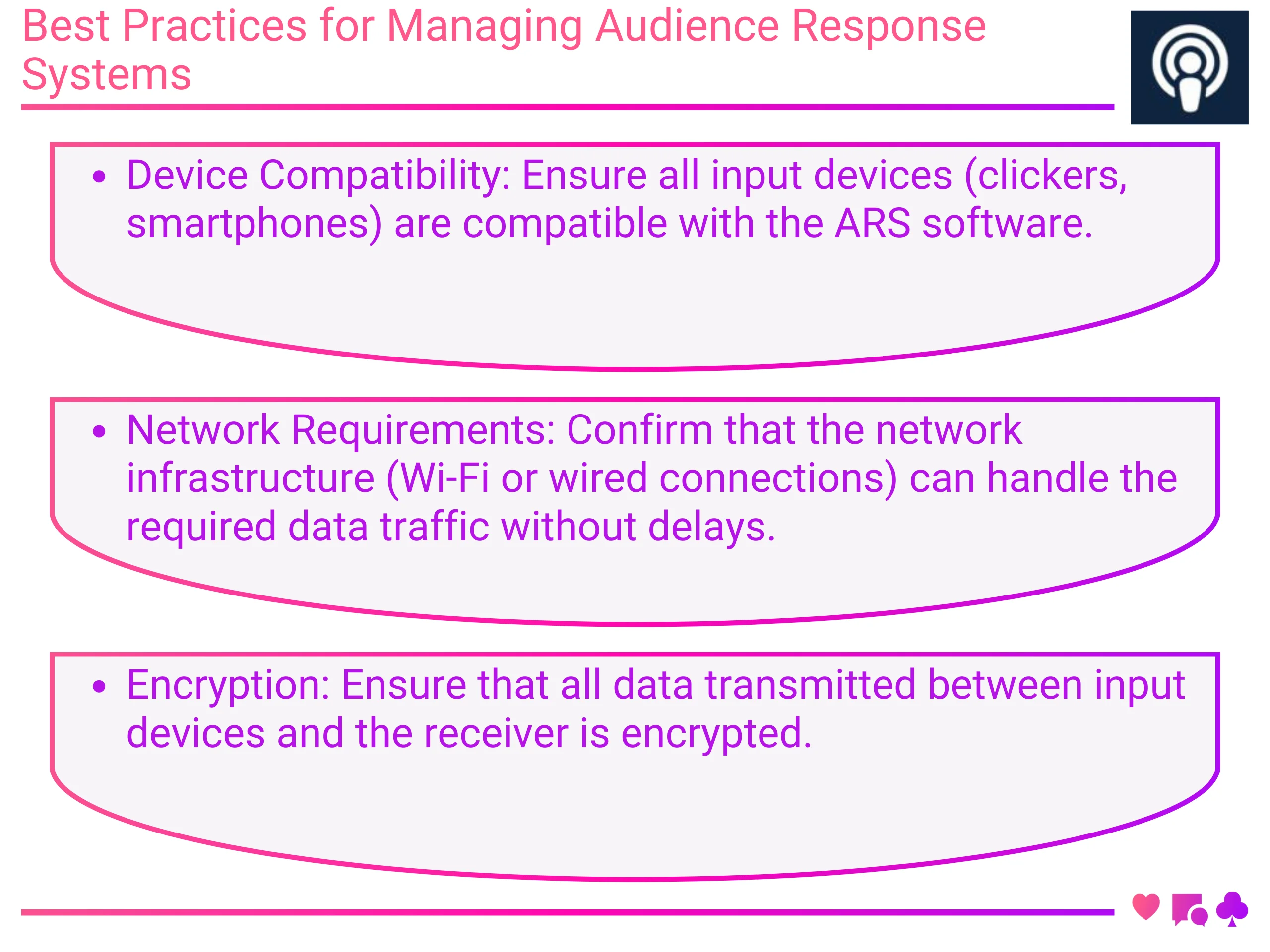 Best Practices for Managing Audience Response Systems