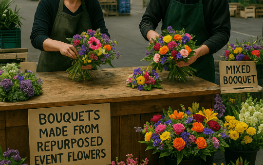 Pinstripes & Peonies Open Second Hand Flower Shop