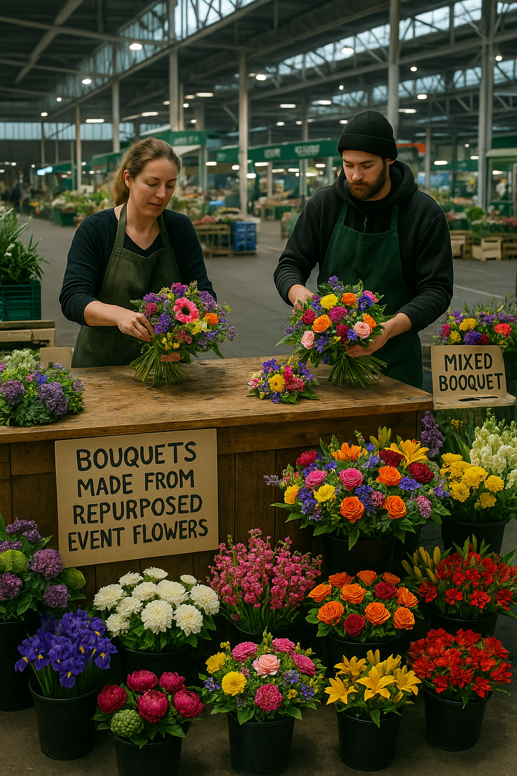 Pinstripes & Peonies Open Second Hand Flower Shop