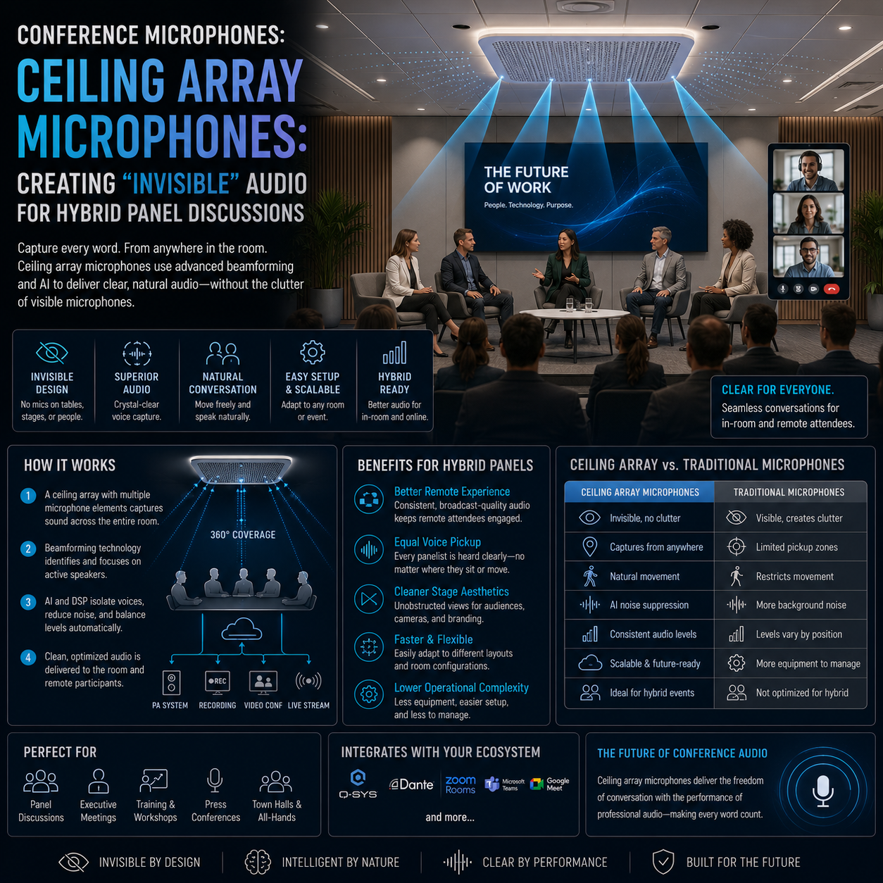 Ceiling Array Microphones: Creating 