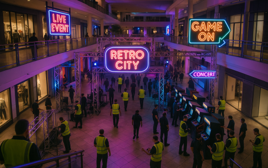 FX transforms Los Angeles mall into 1980s-inspired experience for ‘The Shards’ launch