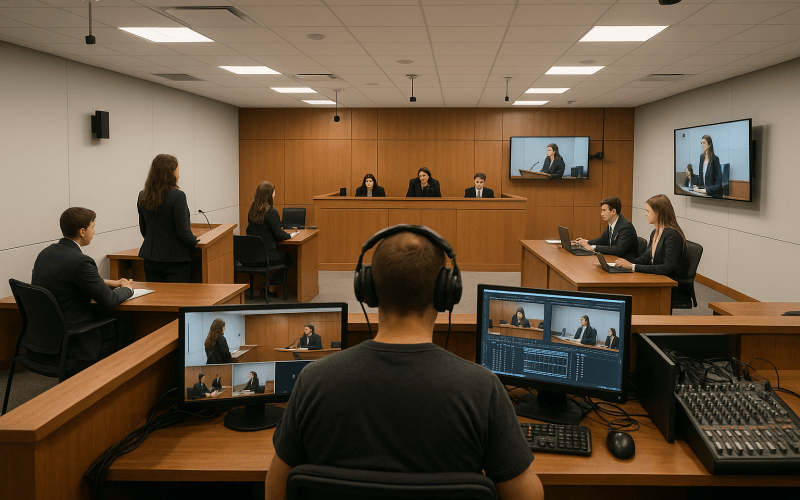 Macquarie University law school debuts tech-driven hybrid courtroom